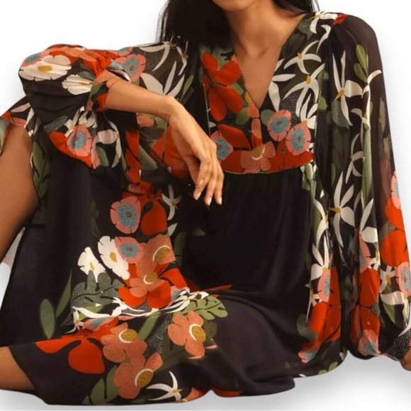 NWOT - FARM RIO Floral Maxi Dress - Picture 3 of 9